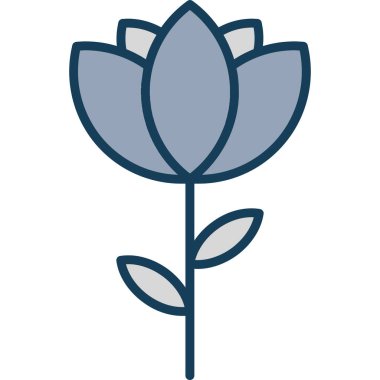 Çiçek. Web simgesi basit illüstrasyon