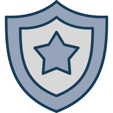 kalkan ikon vektör illüstrasyonu