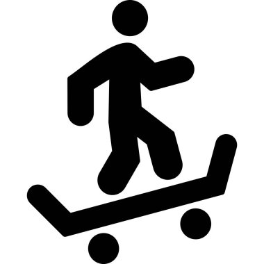 Kaykay. Web simgesi basit illüstrasyon