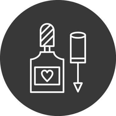 Sevgiyle dolu kalp, çizgi simgesi. vektör illüstrasyonu