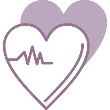 Kalp ikonu vektör illüstrasyonu