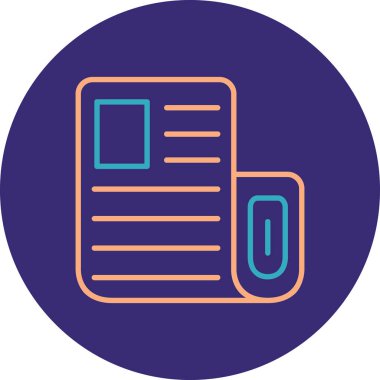 belge simgesi vektör illüstrasyonu