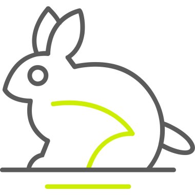 Paskalya Tavşanı simgesi, basit tasarım