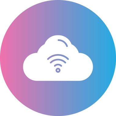 Bulut simgesi vektör illüstrasyonu