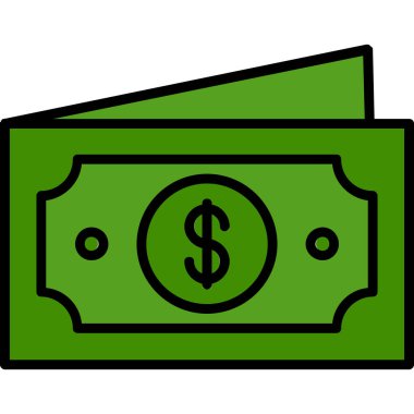 Para çantası vektör çizim