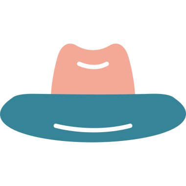 Kovboy. Web simgesi basit illüstrasyon