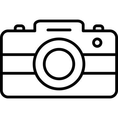 Fotoğraf makinesi ikonu. Beyaz arkaplanda izole edilmiş web tasarımı için özet fotoğraf makinesi simgesi