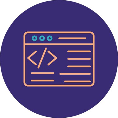 Bir dizüstü bilgisayar simgesinin vektör illüstrasyonu