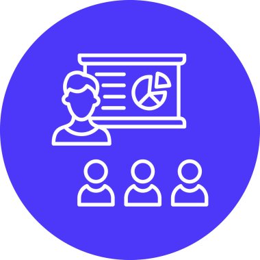 Seyirciler. Web simgesi basit illüstrasyon