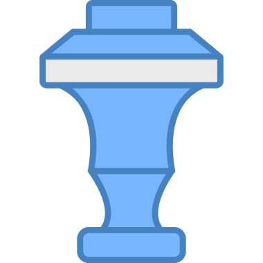 Siyah arkaplanda mavi bir rengin vektör simgesi