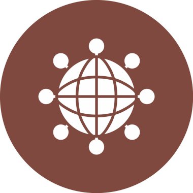 Küresel ağ kutsal kişilerin resmi. vektör çizim