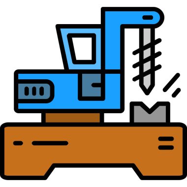 Bina inşaat simgesi - ana hatları biçiminde