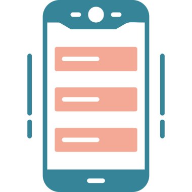 Cep telefonu. Web simgesi basit tasarım