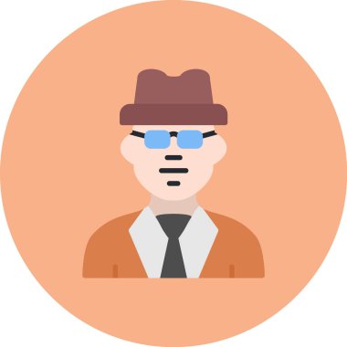 hacker simgesi, basit vektör illüstrasyonu