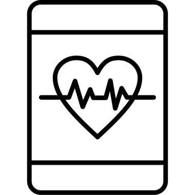 Kardiyogram simgesi, basit tarzı
