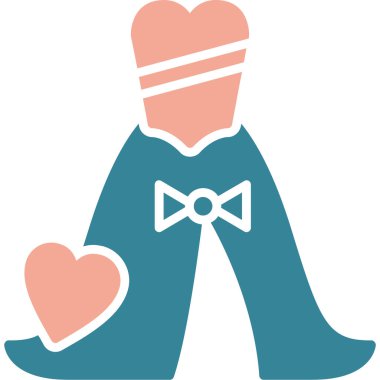 düğün çifti vektör simgesi