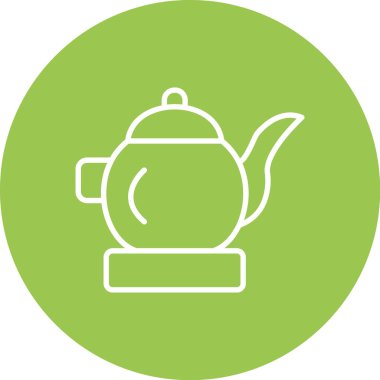 çaydanlık simgesi vektör illüstrasyonu