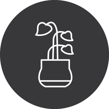 Modern çiçek simgesinin vektör illüstrasyonu