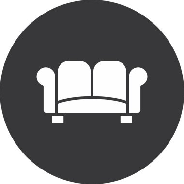 Kanepe. Web simgesi basit illüstrasyon