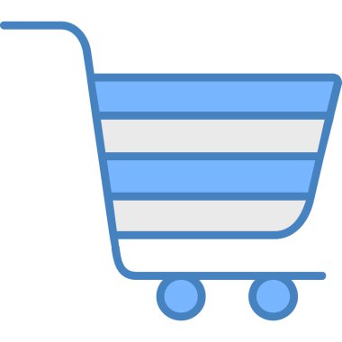 El arabası. Web simgesi basit illüstrasyon