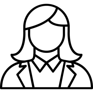 kadın simge vektör illüstrasyonu