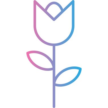 Çiçek simgesinin vektör illüstrasyonu