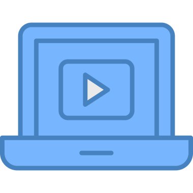 Video oynatıcı ikon vektör illüstrasyonu