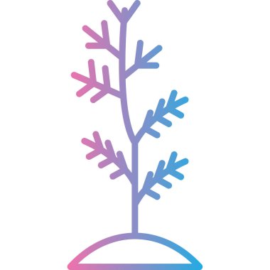 Yaprak simgesi vektör illüstrasyon tasarımlı dal