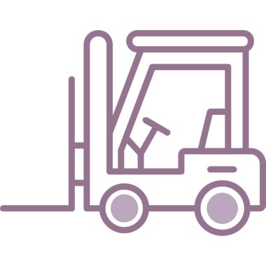 forklift simge vektör illüstrasyonu