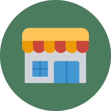 Mağaza. Web simgesi basit illüstrasyon