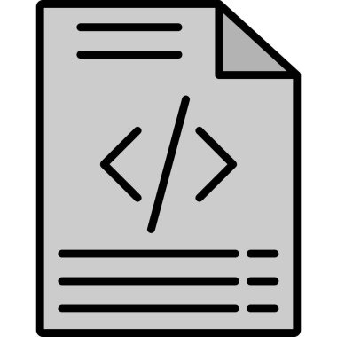 Kodlama programlama simgesi doldurulmuş ana hatlar biçiminde