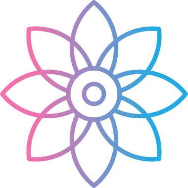 lotus. Web simgesi basit illüstrasyon