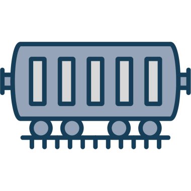 Tren ikonu, vektör çizimi. düz tasarım biçimi