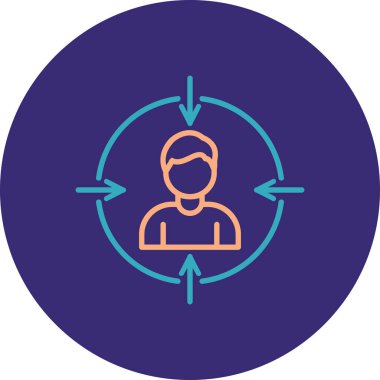 İnsan simgesinin vektör illüstrasyonu