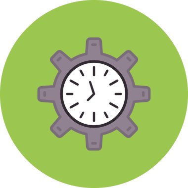 Saat simgesi. Web için basit zaman vektör simgeleri çizimi