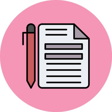 belge simgesi vektör illüstrasyonu