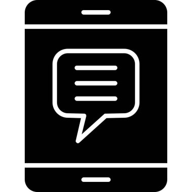 Mesaj var. Web simgesi basit illüstrasyon