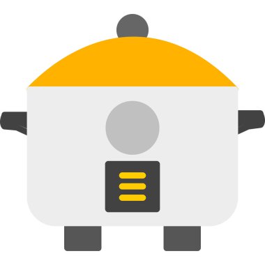 Çizgi film robot simgesinin düz tasarımı