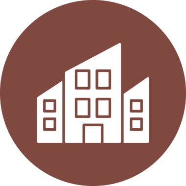 Bina. Web simgesi basit illüstrasyon