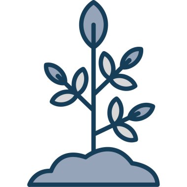 Bitki. Web simgesi basit illüstrasyon