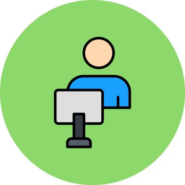 İş adamı simgesinin vektör illüstrasyonu