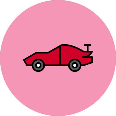 Araba simgesinin vektör illüstrasyonu