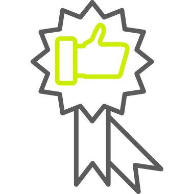 İkon gibi. Web için başparmak yukarı vektör simgelerinin basit illüstrasyonu