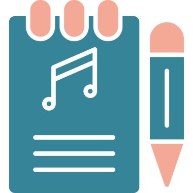 müzik notası ikon vektör illüstrasyonu