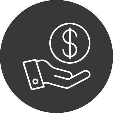 Dolar işareti simgesi olan para çantası.