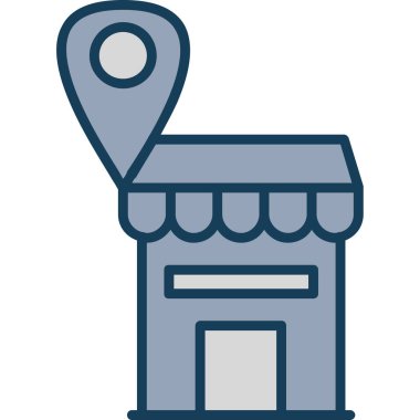 konum haritası pin simgesi - taslak biçimi