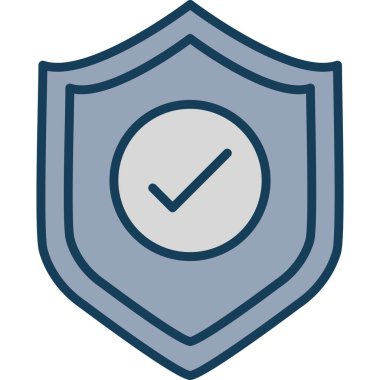 Kalkan. Web simgesi basit illüstrasyon