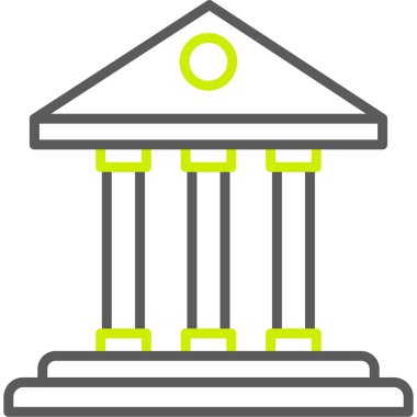 Mahkeme. Web simgesi basit illüstrasyon