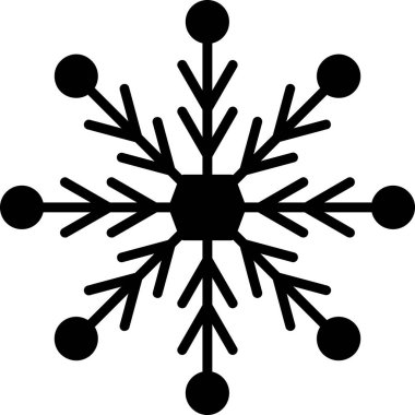 Noel kar tanesi ikonu. Web için kar tanesi vektör simgelerinin basit gösterimi