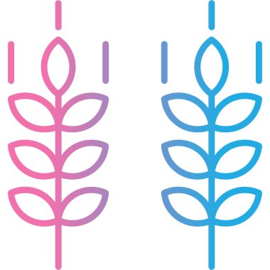 vektör çiçeği ve yaprak simgesi